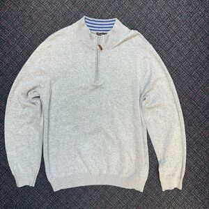 J.McLaughlin Gray Half-Zip Men's Sweater